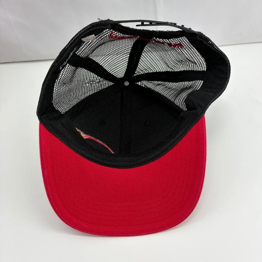 Air Force One TGA Premier Junior Golf Trucker Hat Kids Black Red Snapback Cap